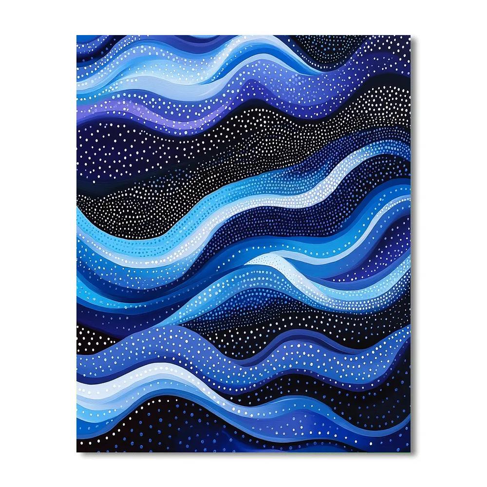 Yayoi Kusama Inspired Infinite Waveforms Paint by numbers art