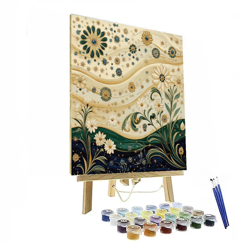 Alphonse Mucha Inspired Celestial Blossoms paint by number