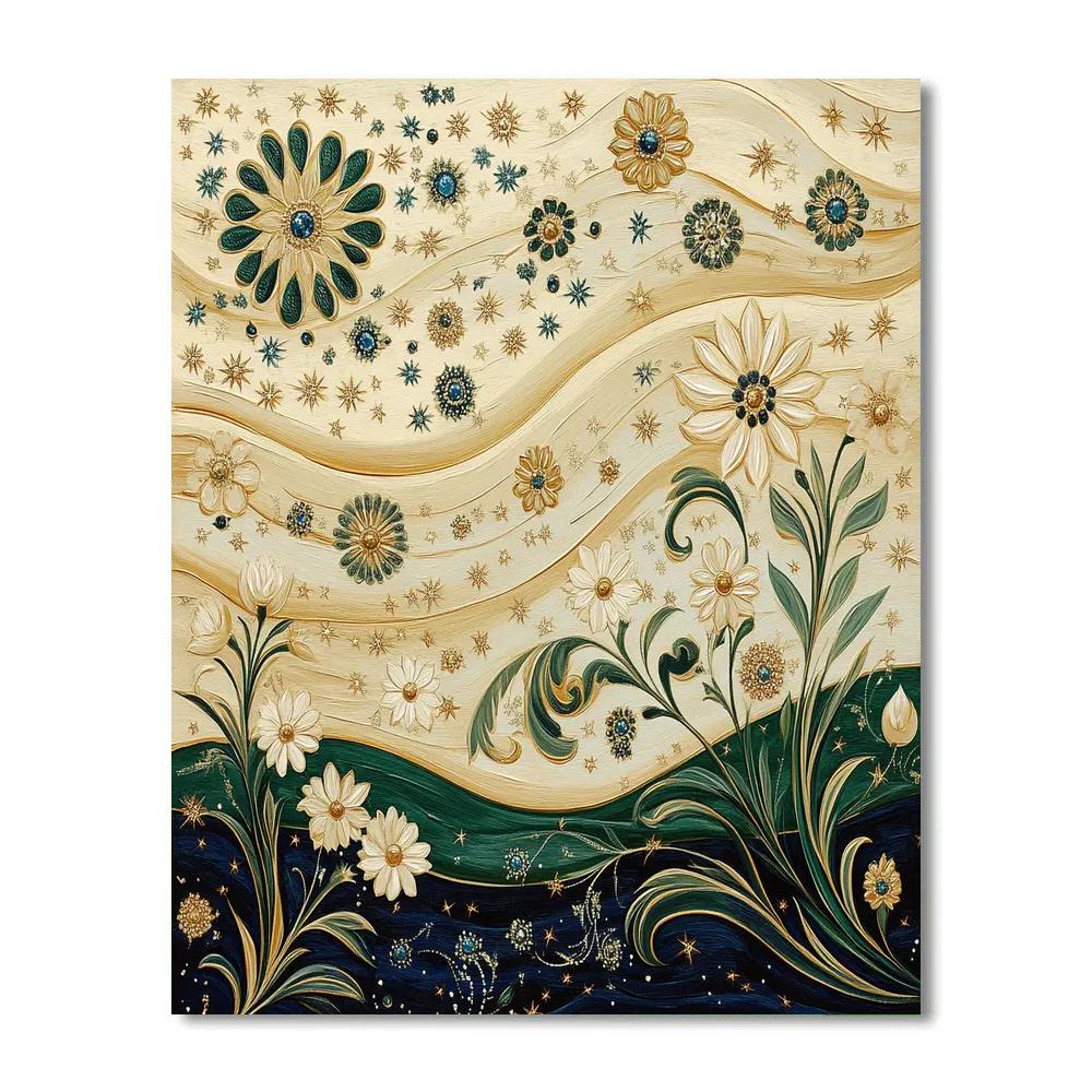 Alphonse Mucha Inspired Celestial Blossoms paint by number