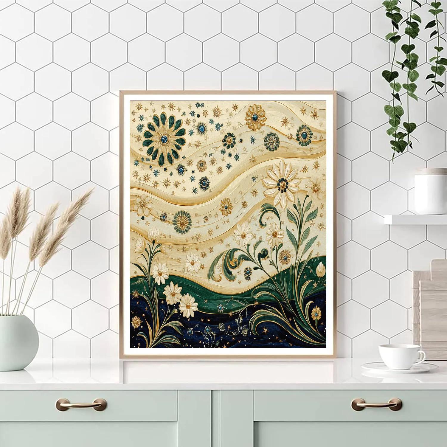 Alphonse Mucha Inspired Celestial Blossoms paint by number