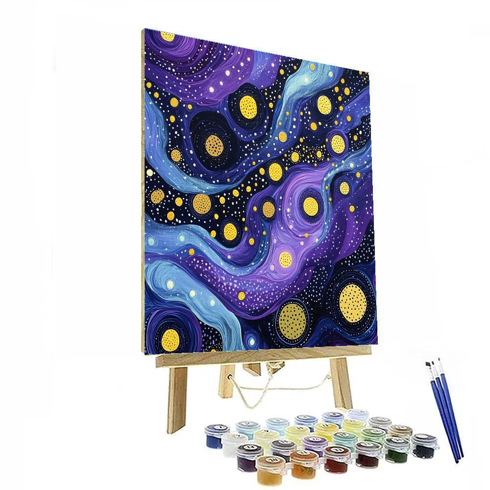Yayoi Kusama Inspired Nebular Reverie paint by number