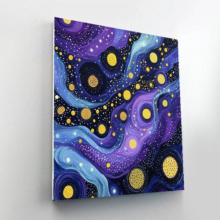 Yayoi Kusama Inspired Nebular Reverie paint by number
