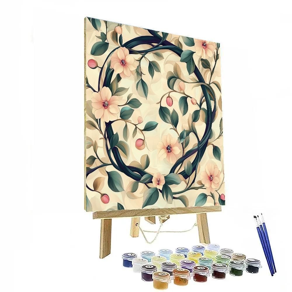 Alphonse Mucha Inspired Timeless Floral Symphony Numbered painting kits
