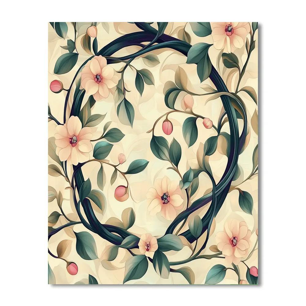 Alphonse Mucha Inspired Timeless Floral Symphony Numbered painting kits