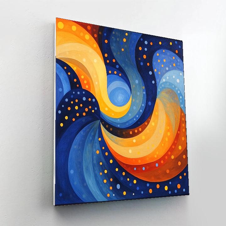 Yayoi Kusama Inspired Cosmic Waves Paint by numbers kits
