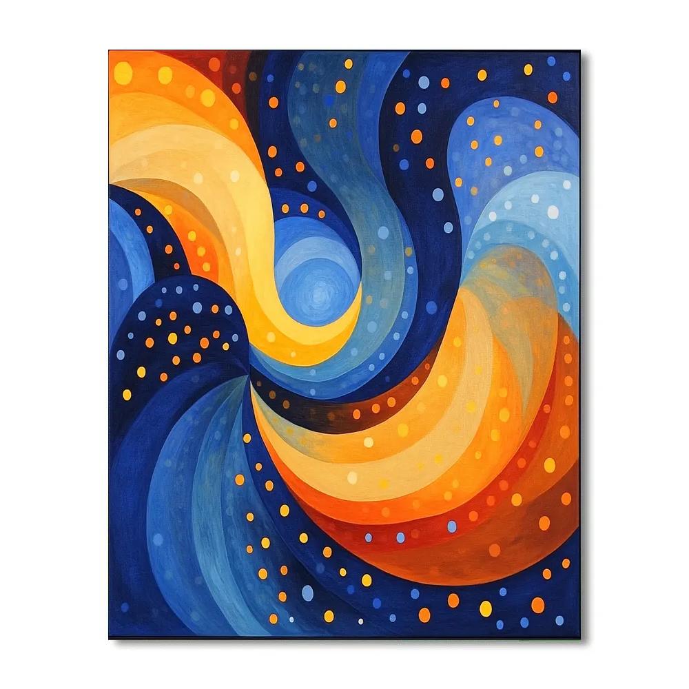 Yayoi Kusama Inspired Cosmic Waves Paint by numbers kits