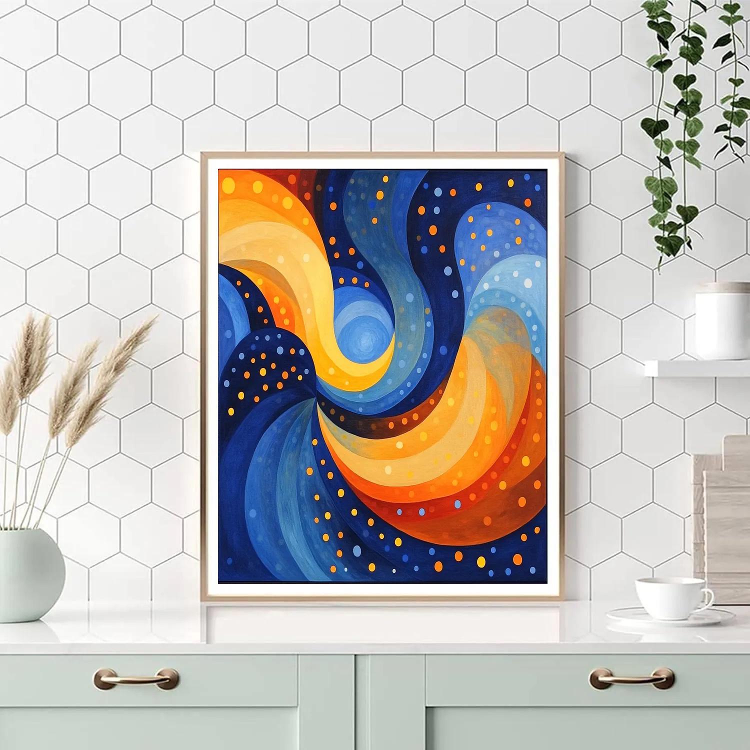 Yayoi Kusama Inspired Cosmic Waves Paint by numbers kits