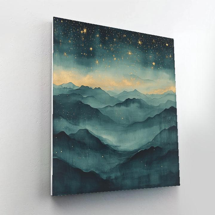 Zhao Mengfu Inspired Mist And Celestial Brush painting number kit