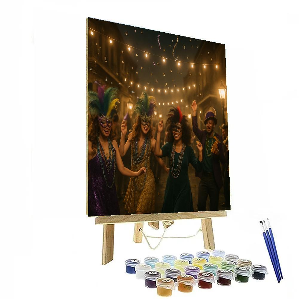 Mardi Gras Masked Street Ball painting number kit