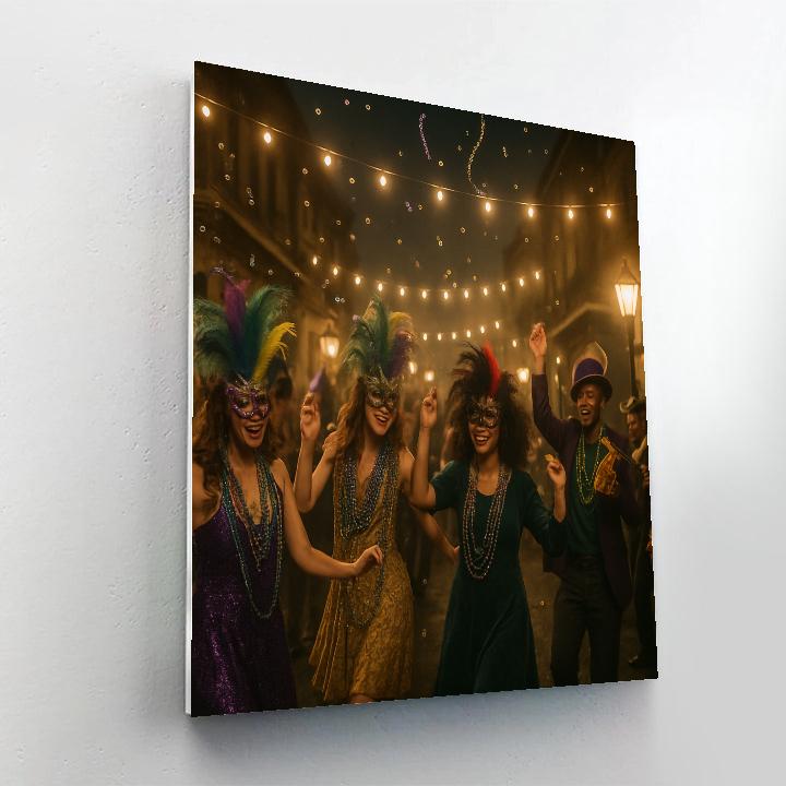 Mardi Gras Masked Street Ball painting number kit