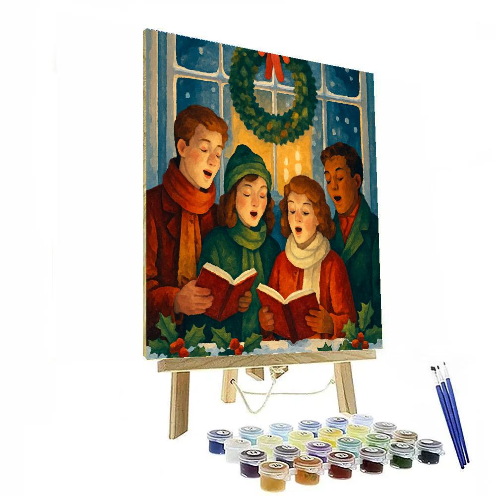 Noel Window Chorus DIY paint by numbers