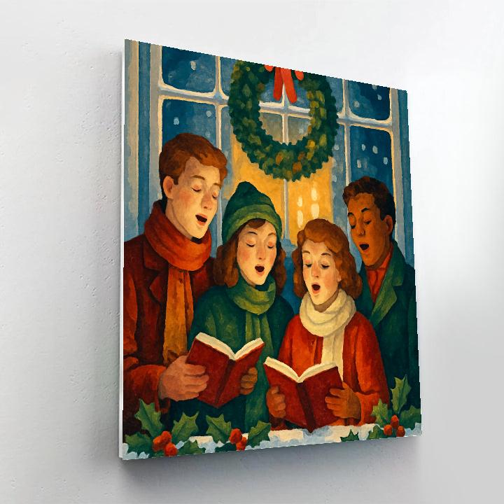 Noel Window Chorus DIY paint by numbers