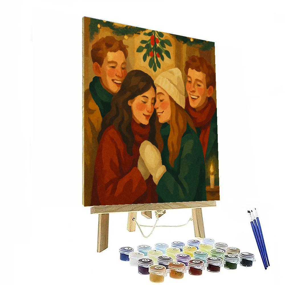 Mistletoe Gathering paint by number