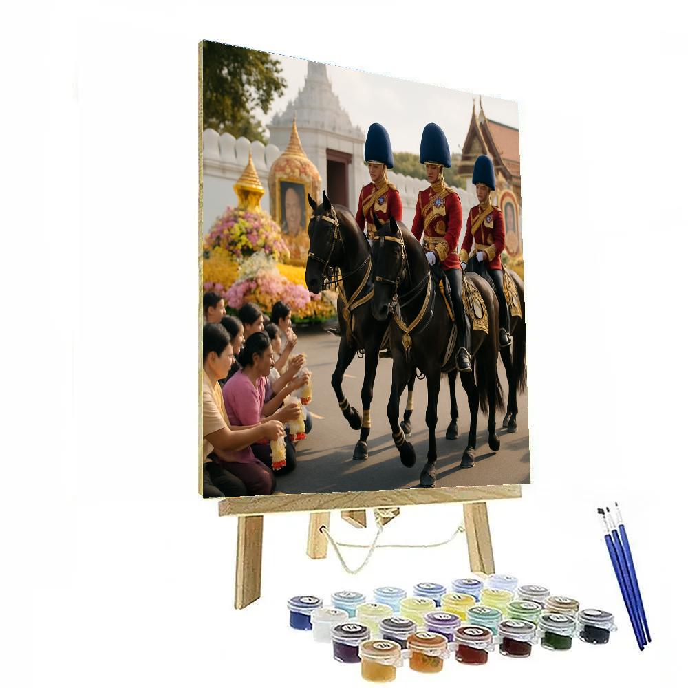 King Bhumibol Birthday Royal Procession Painting by numbers kit