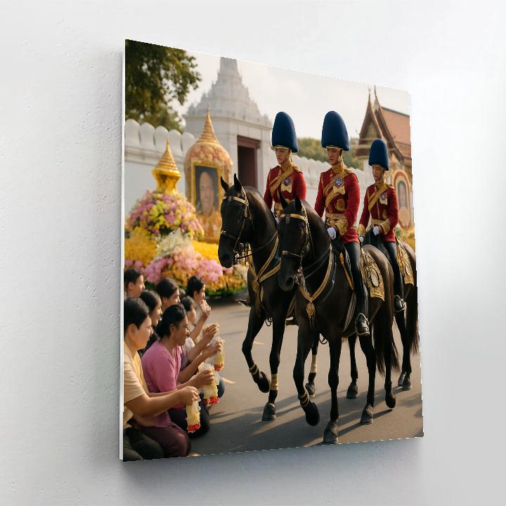 King Bhumibol Birthday Royal Procession Painting by numbers kit
