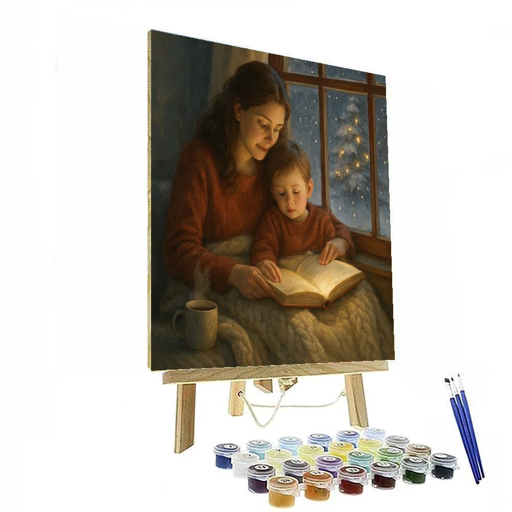 Snowy Window Story Warmer painting number kit