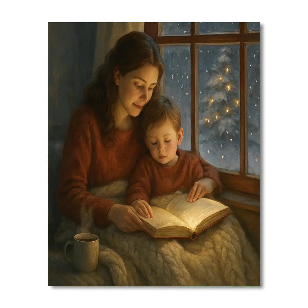 Snowy Window Story Warmer painting number kit