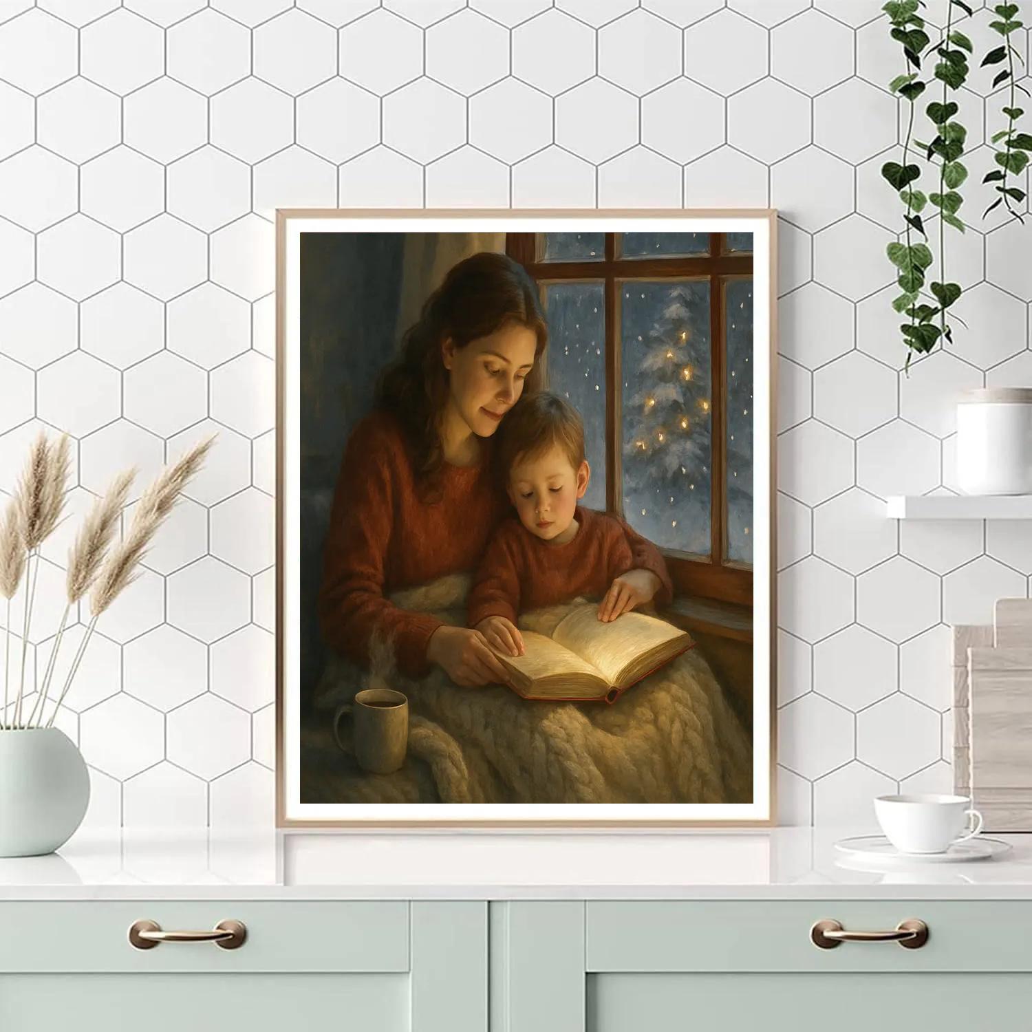 Snowy Window Story Warmer painting number kit