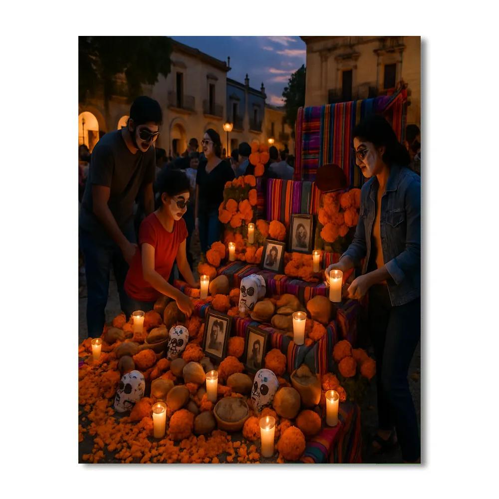 Day Of The Dead In Oaxaca paint by number