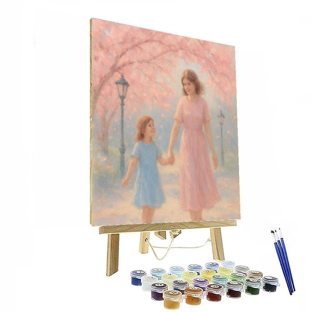 Cherry Blossom Hand Holding paint by number