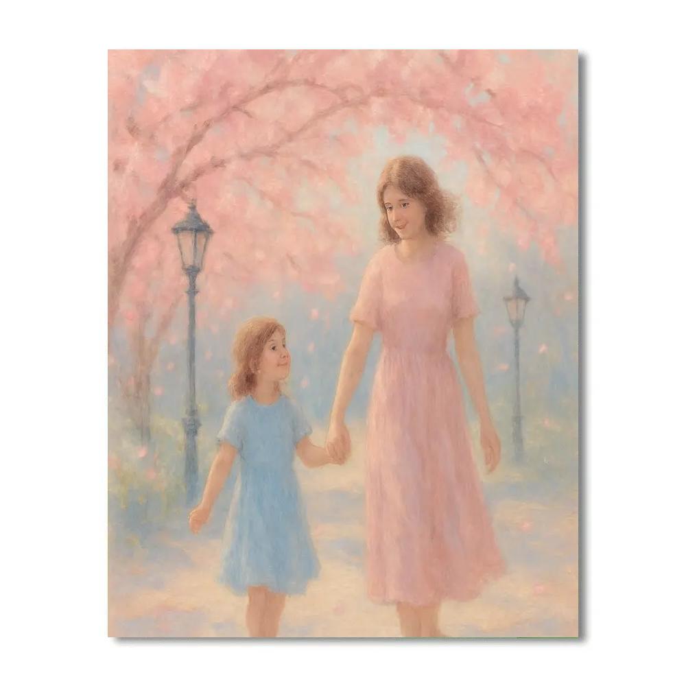 Cherry Blossom Hand Holding paint by number