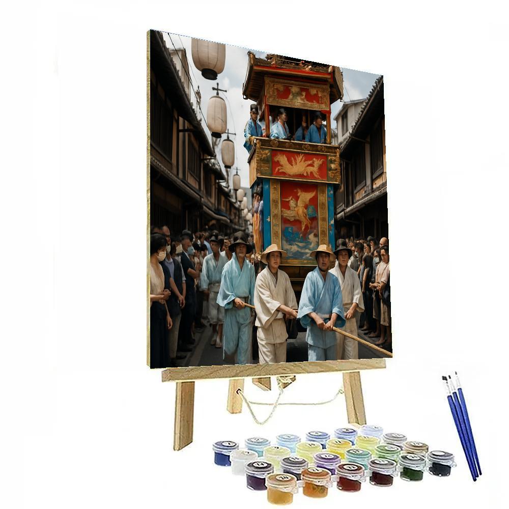 Gion Matsuri Festival In Kyoto paint by number