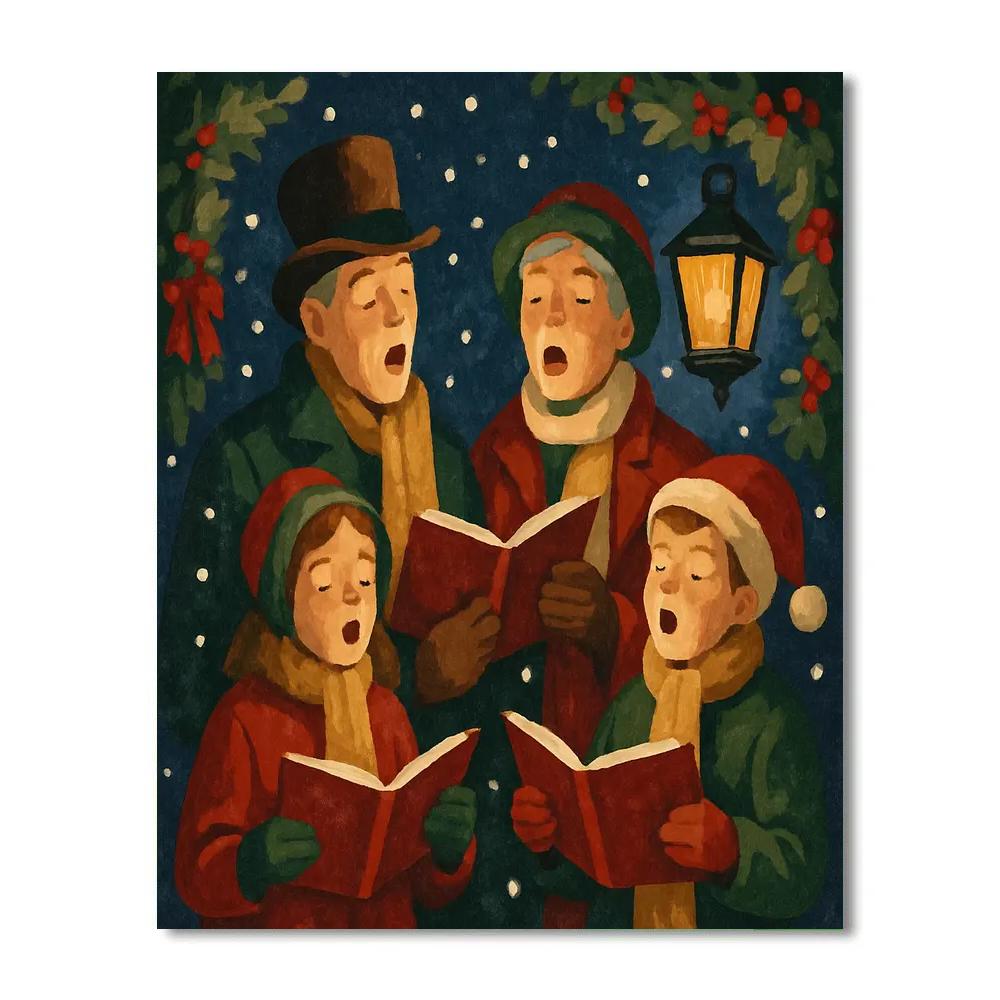 Snowflake Singers DIY paint by numbers