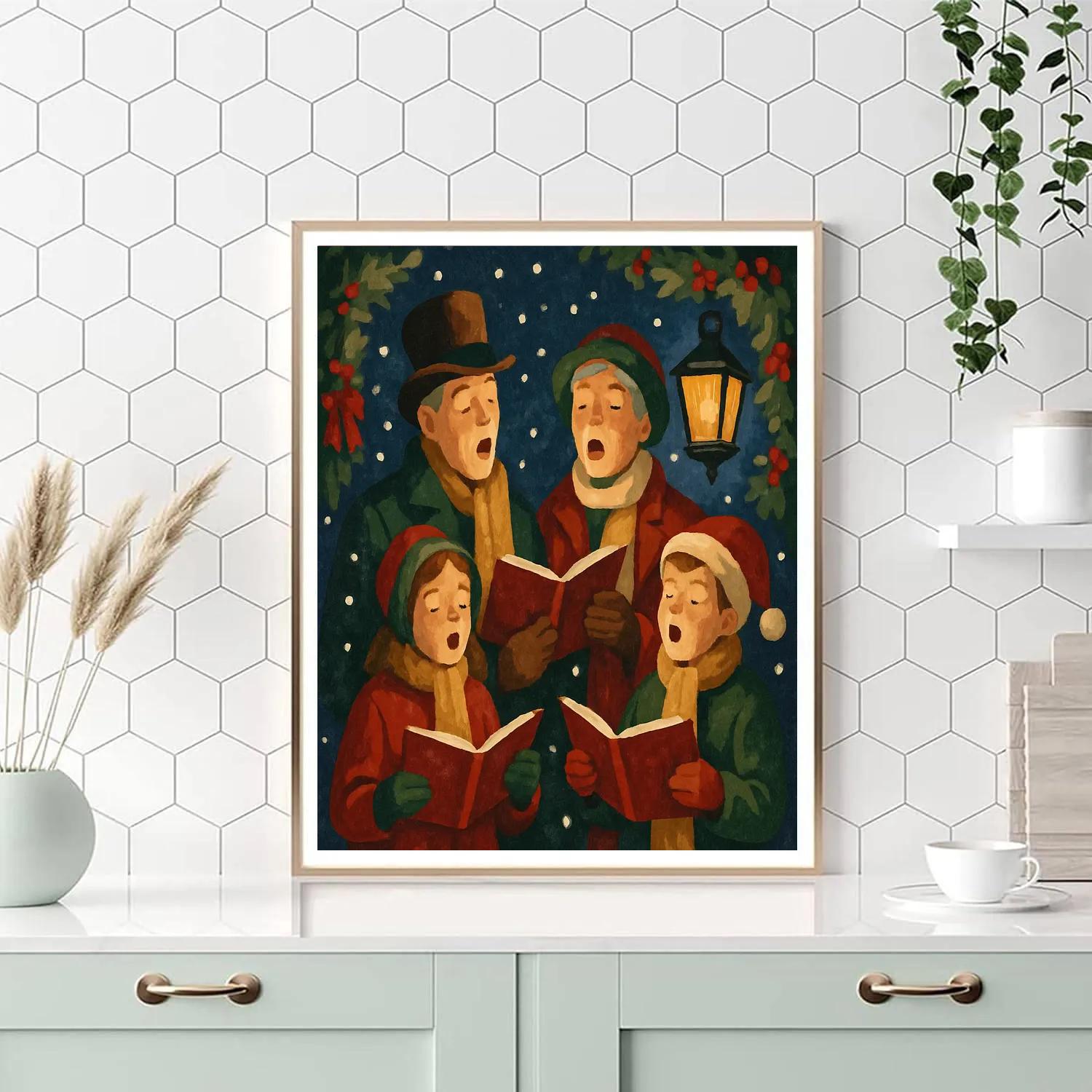 Snowflake Singers DIY paint by numbers