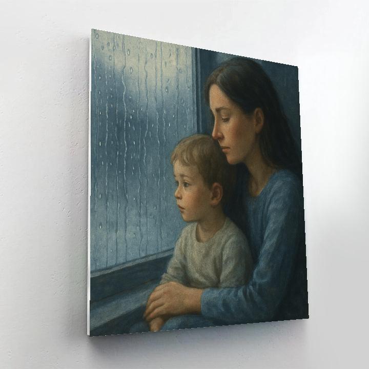 Rainy Day Window Watchers DIY paint by numbers