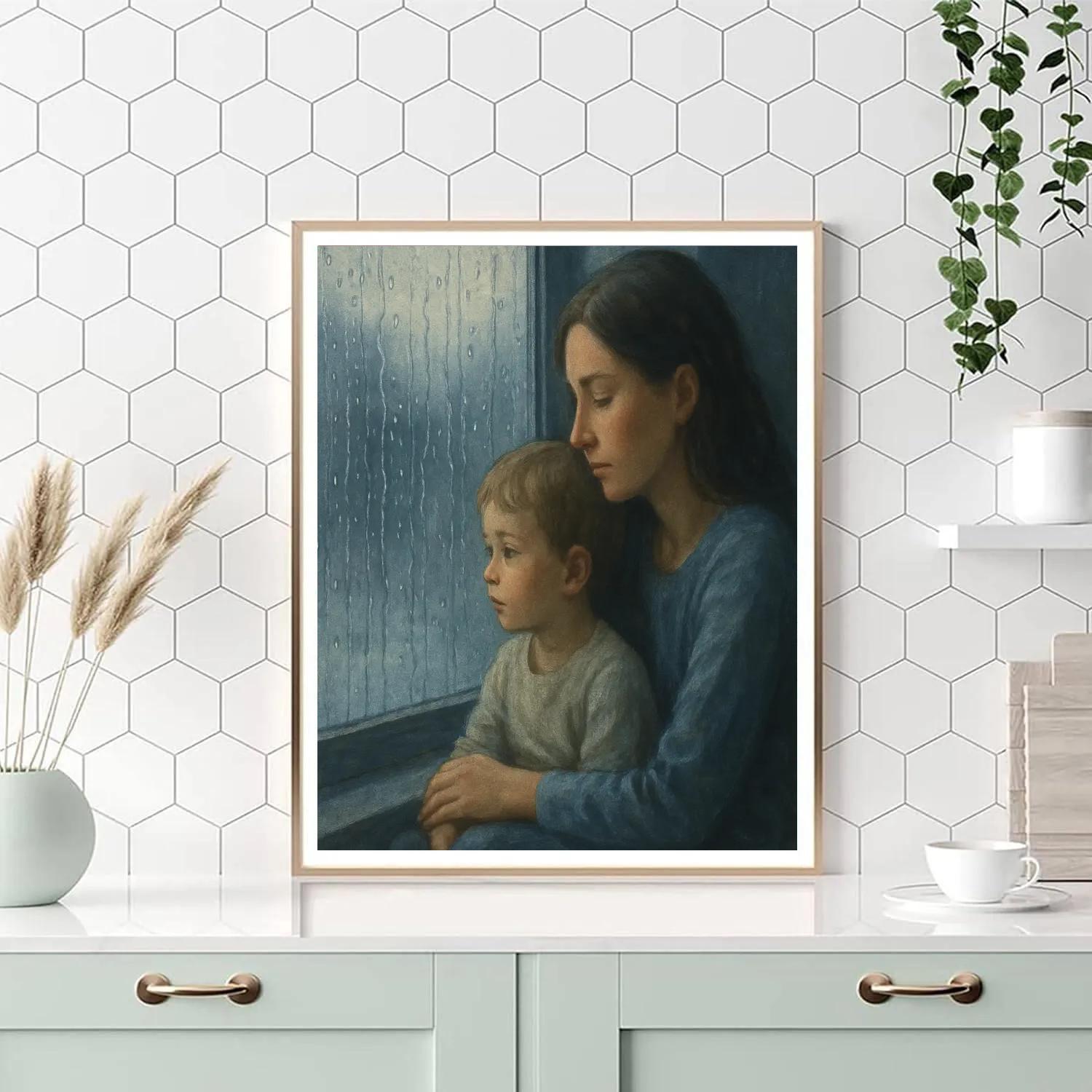 Rainy Day Window Watchers DIY paint by numbers