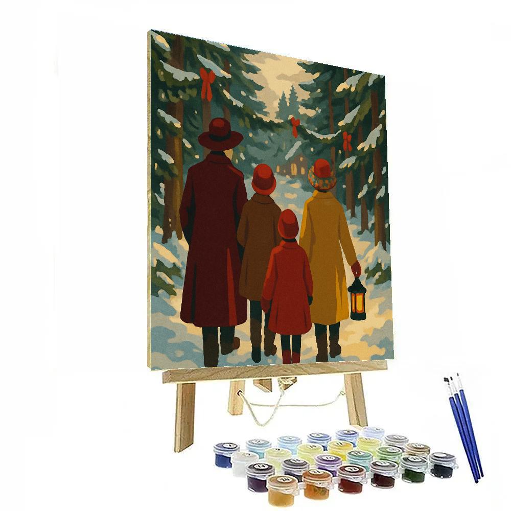 Pine Lane Carolers paint by number