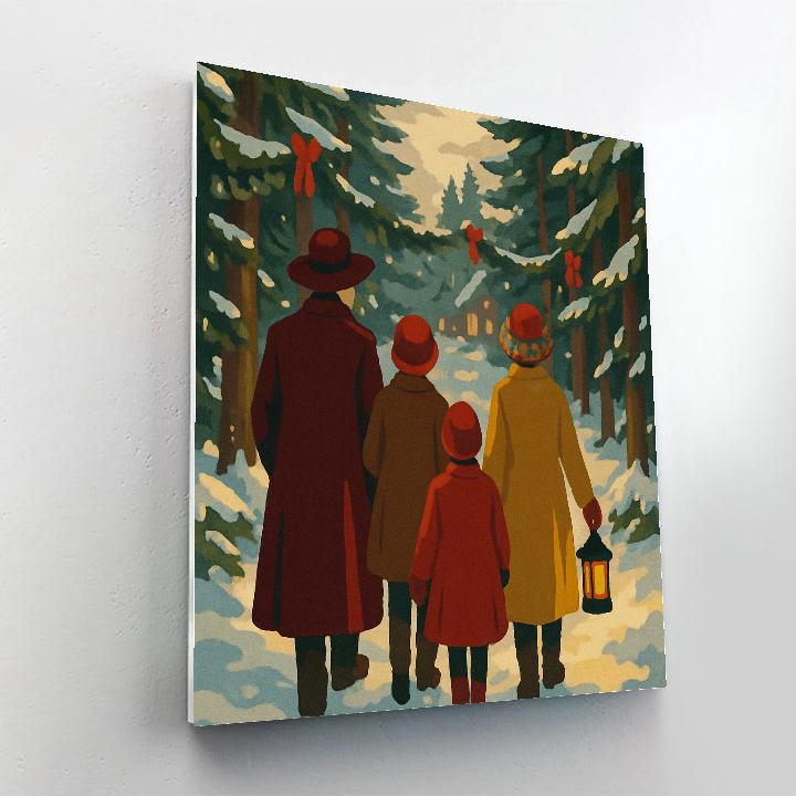 Pine Lane Carolers paint by number