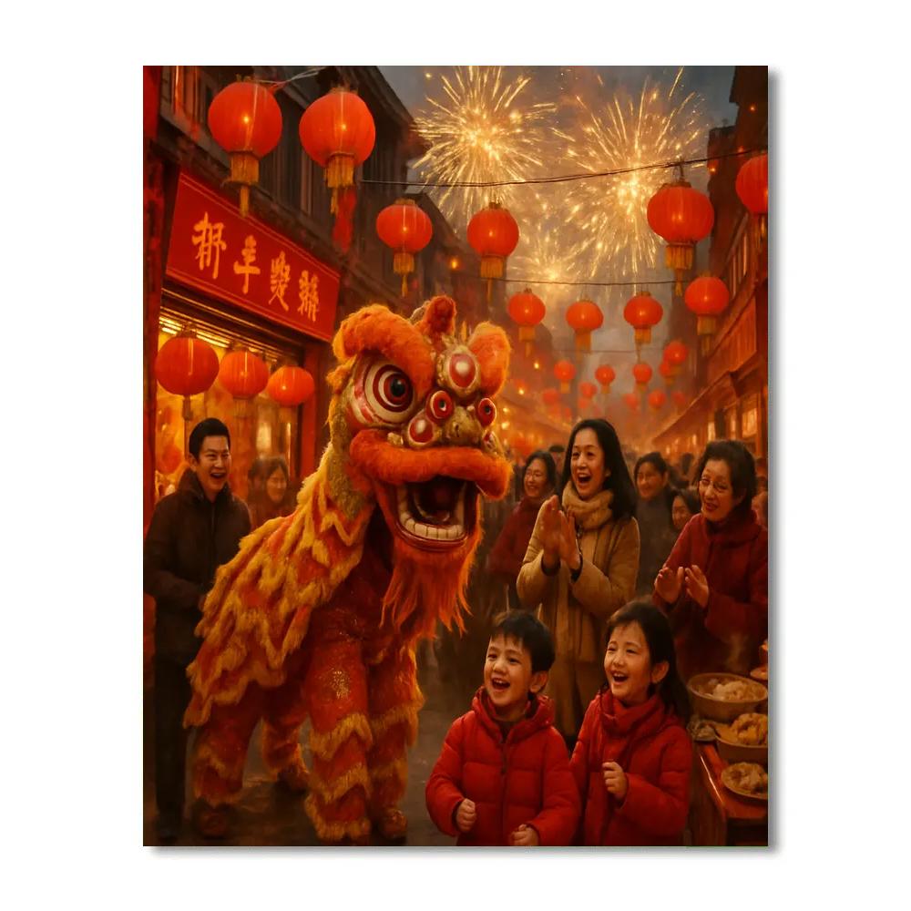 Chinese New Year Festival paint by color