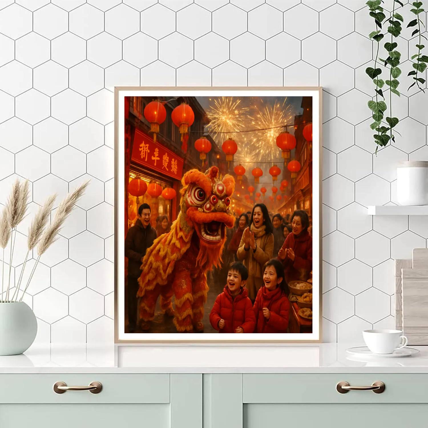 Chinese New Year Festival paint by color