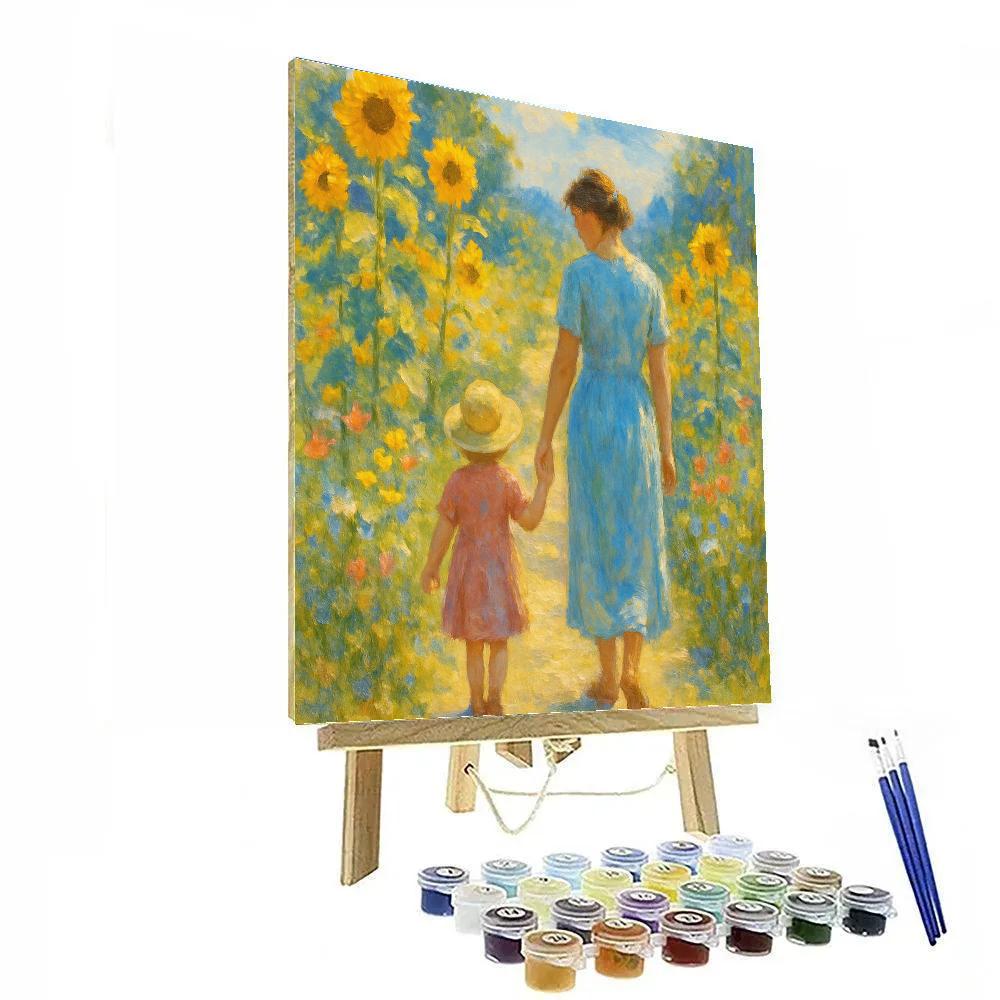 Garden Stroll Hand In Hand Numbered painting kits