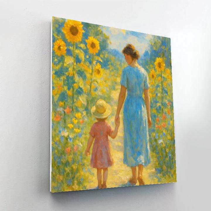 Garden Stroll Hand In Hand Numbered painting kits