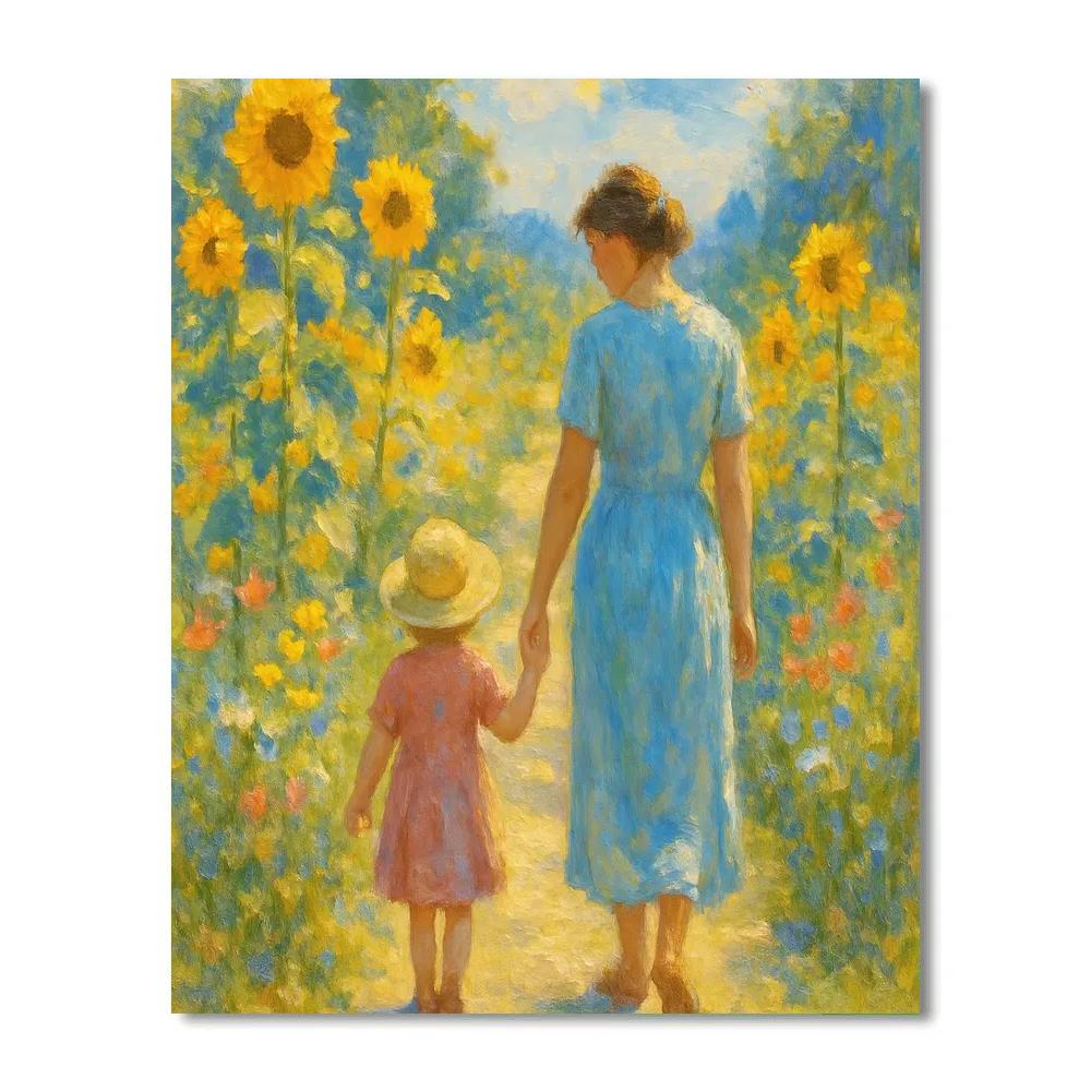 Garden Stroll Hand In Hand Numbered painting kits