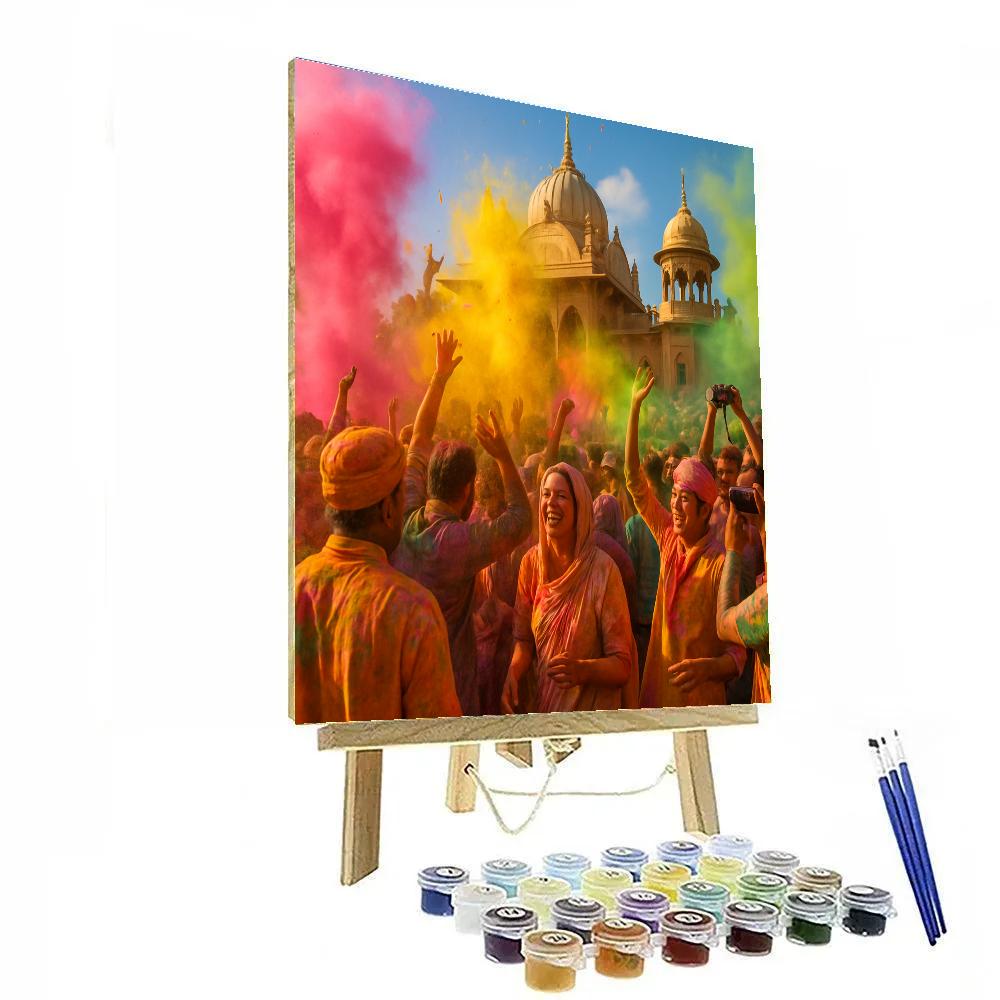 Holi Festival Of Colors Paint by numbers art