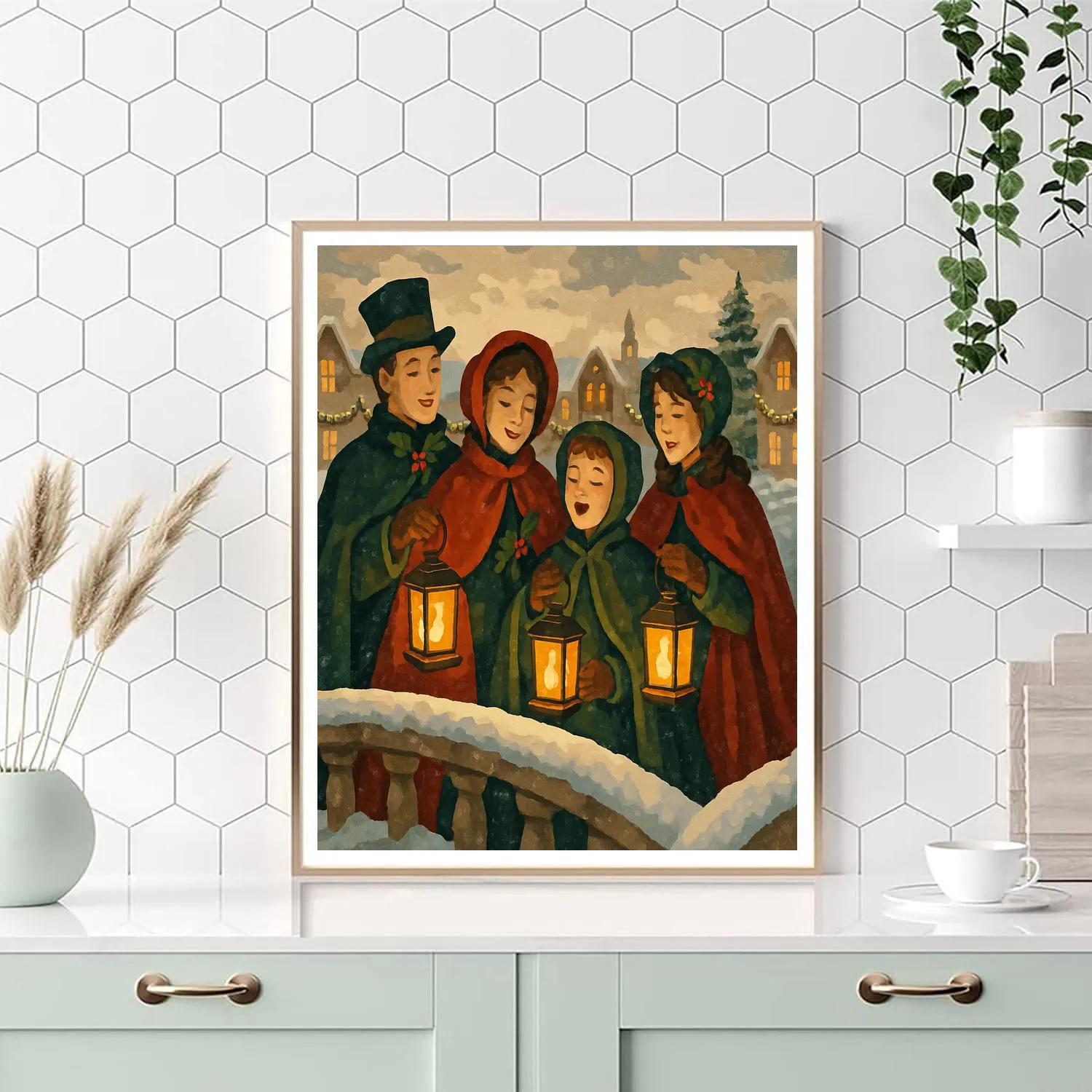 Lanterns On The Bridge painting number kit