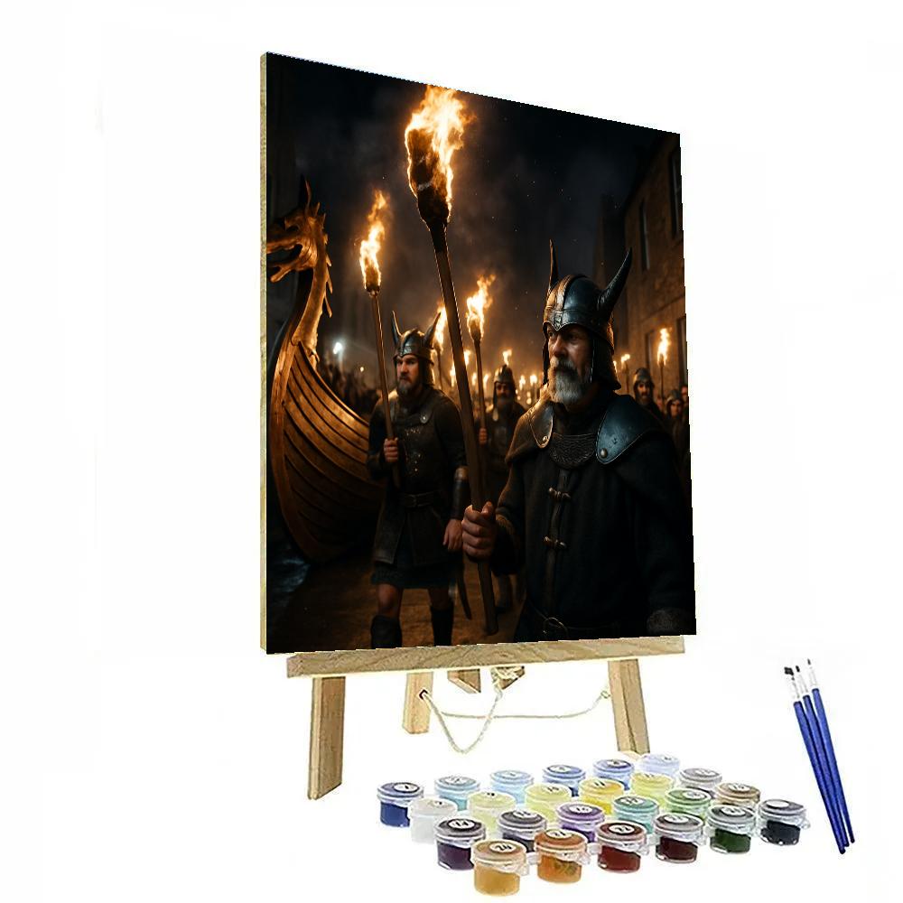 Up Helly Aa Torchlight In Lerwick painting number kit