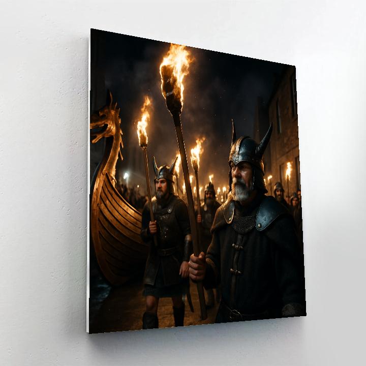 Up Helly Aa Torchlight In Lerwick painting number kit