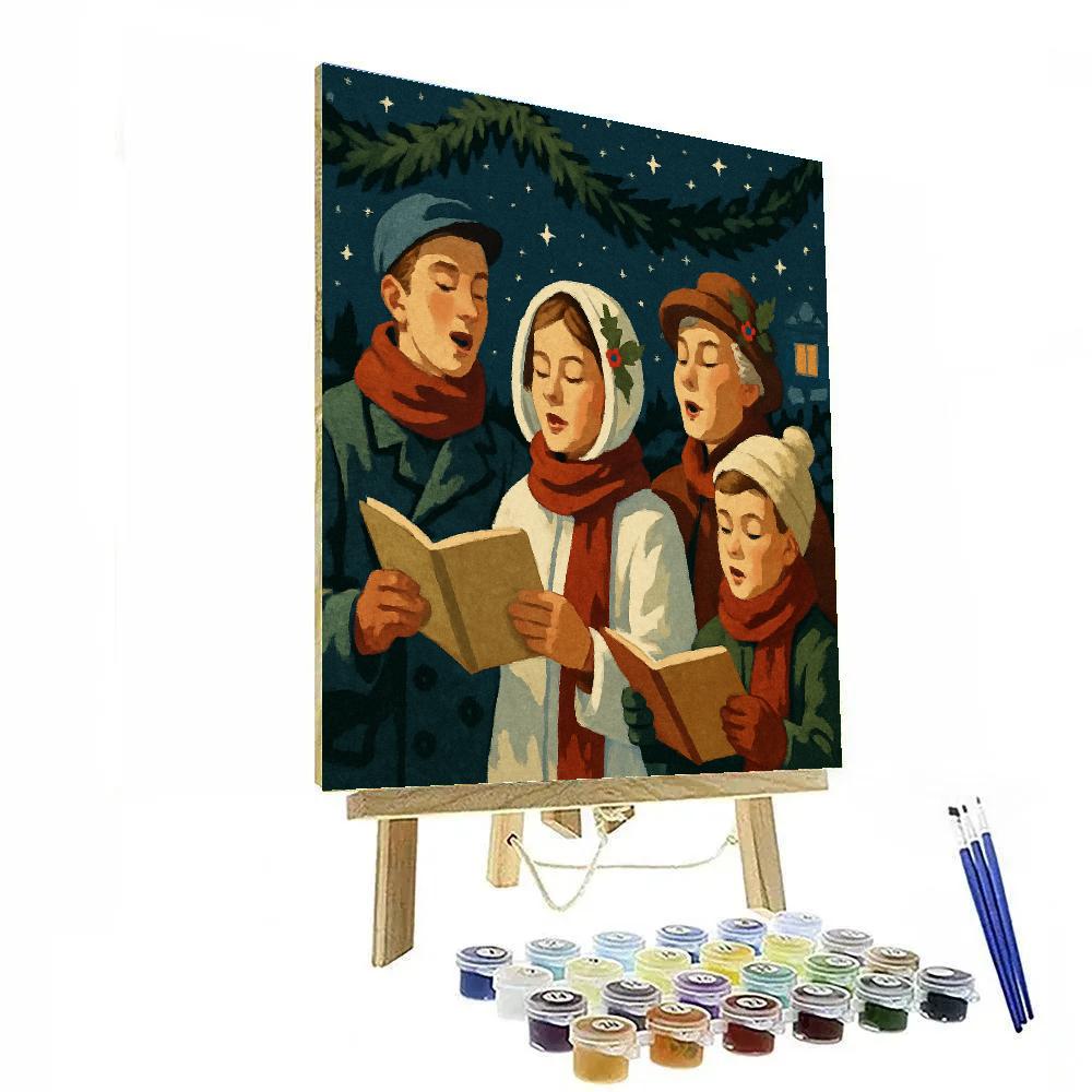 Starlit Carol Circle paint by color