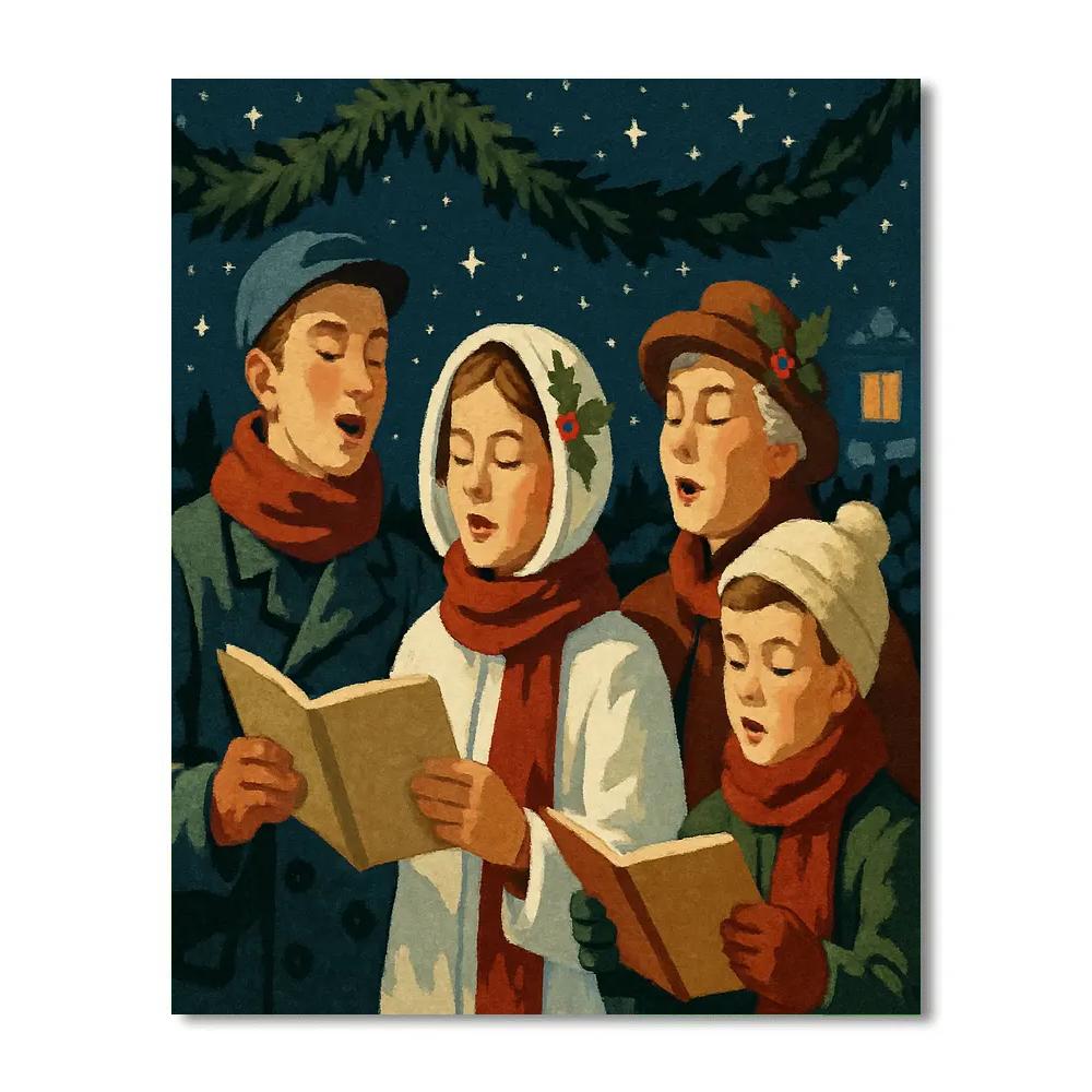 Starlit Carol Circle paint by color