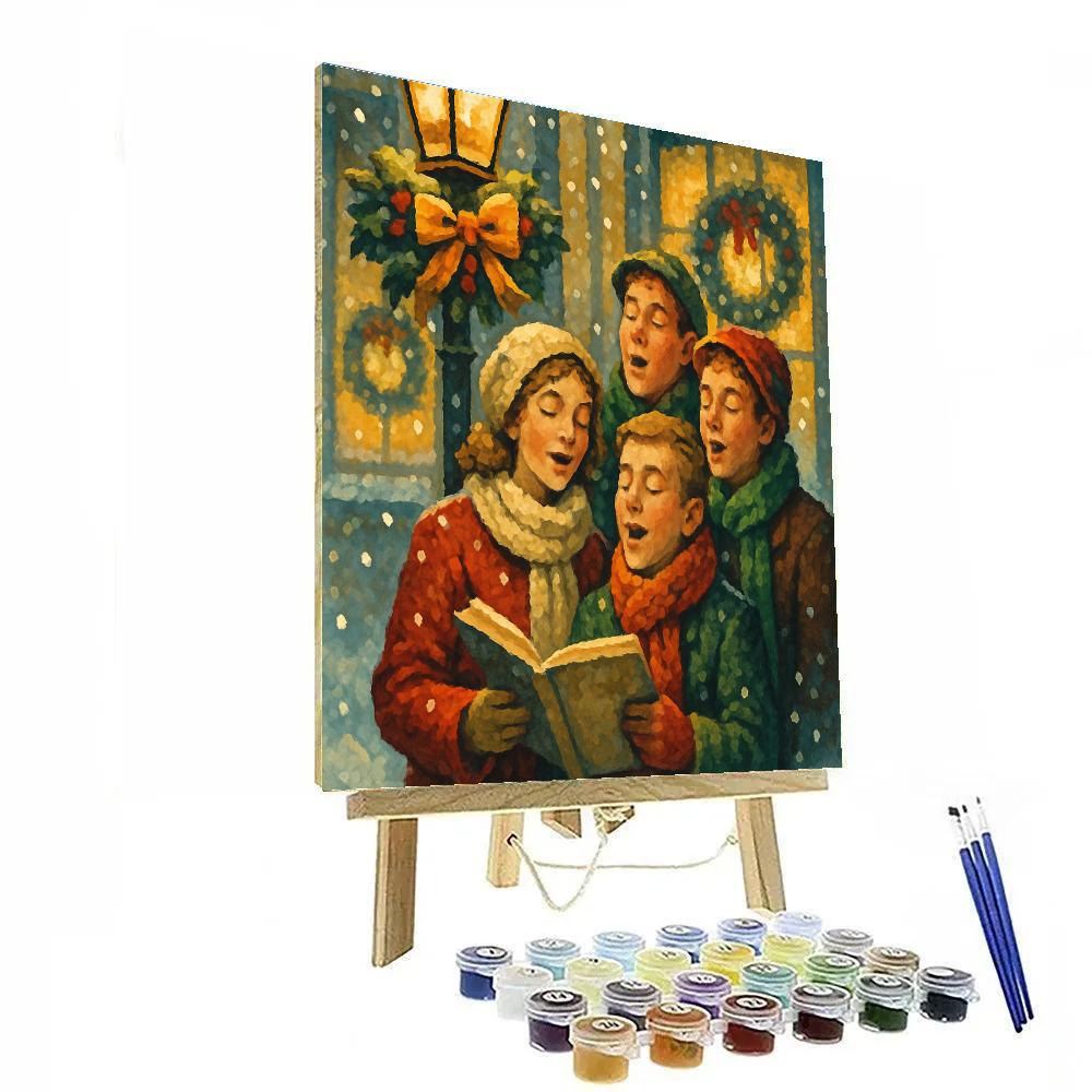 Cozy Candlelit Carol Numbered painting kits