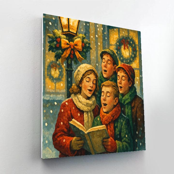 Cozy Candlelit Carol Numbered painting kits