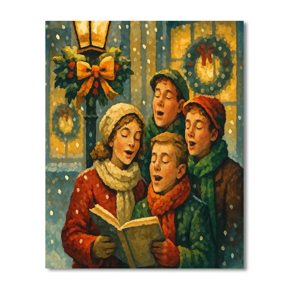 Cozy Candlelit Carol Numbered painting kits