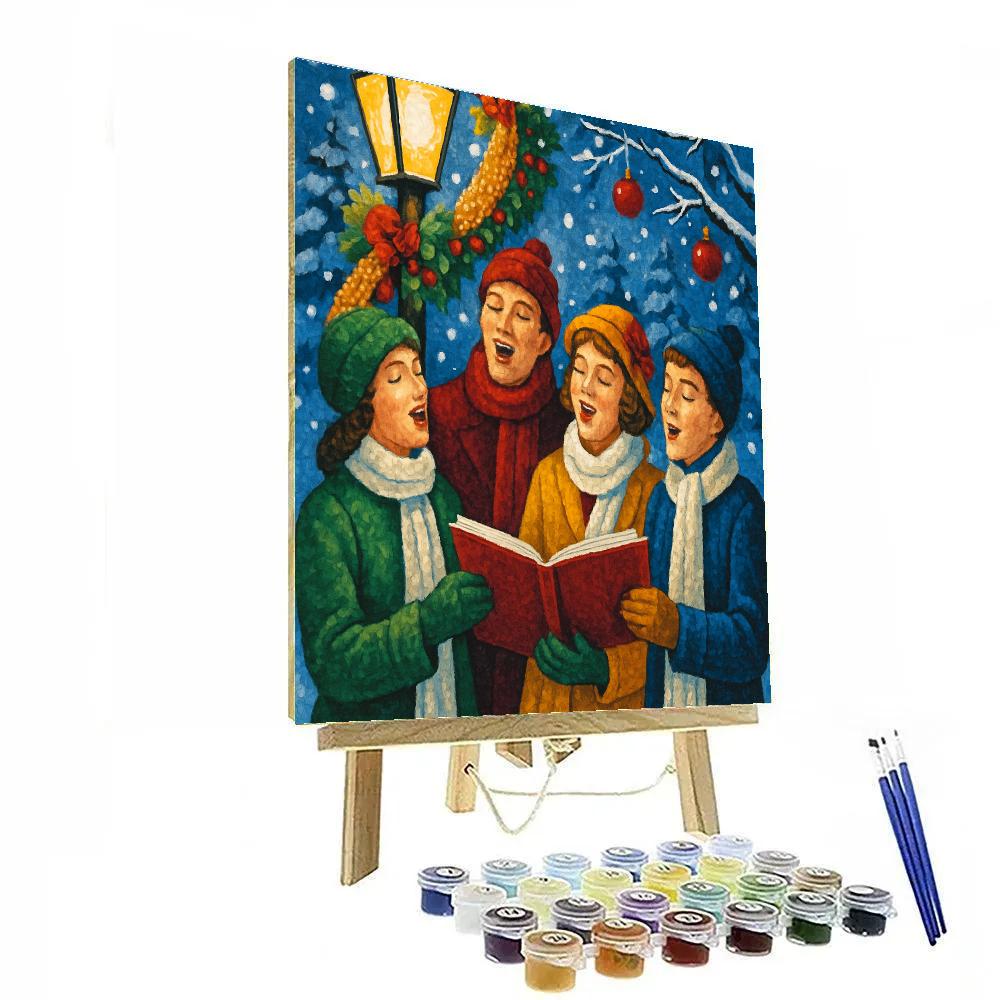 Twinkling Tinsel Tunes paint by number