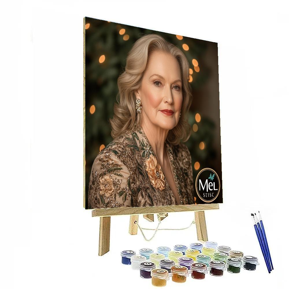 Meryl Streep: The Chameleon In Subtle Spotlight Paint by numbers art