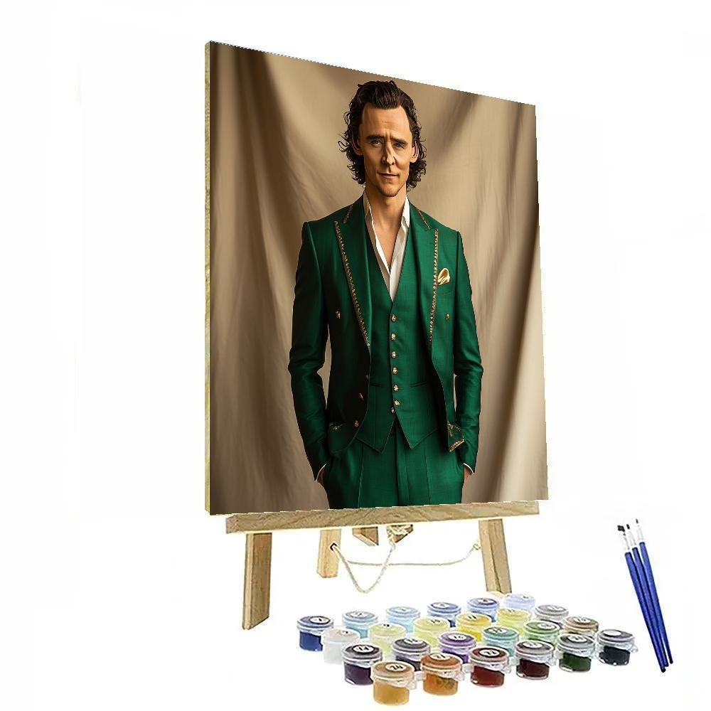 Tom Hiddleston: Dancing With The Shadows Of Loki painting number kit