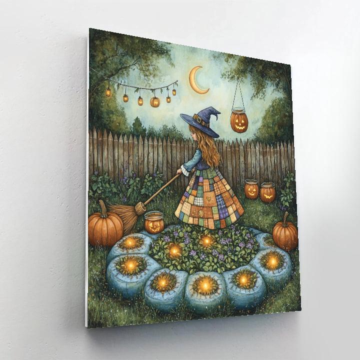 Patchwork Witch Garden paint by color